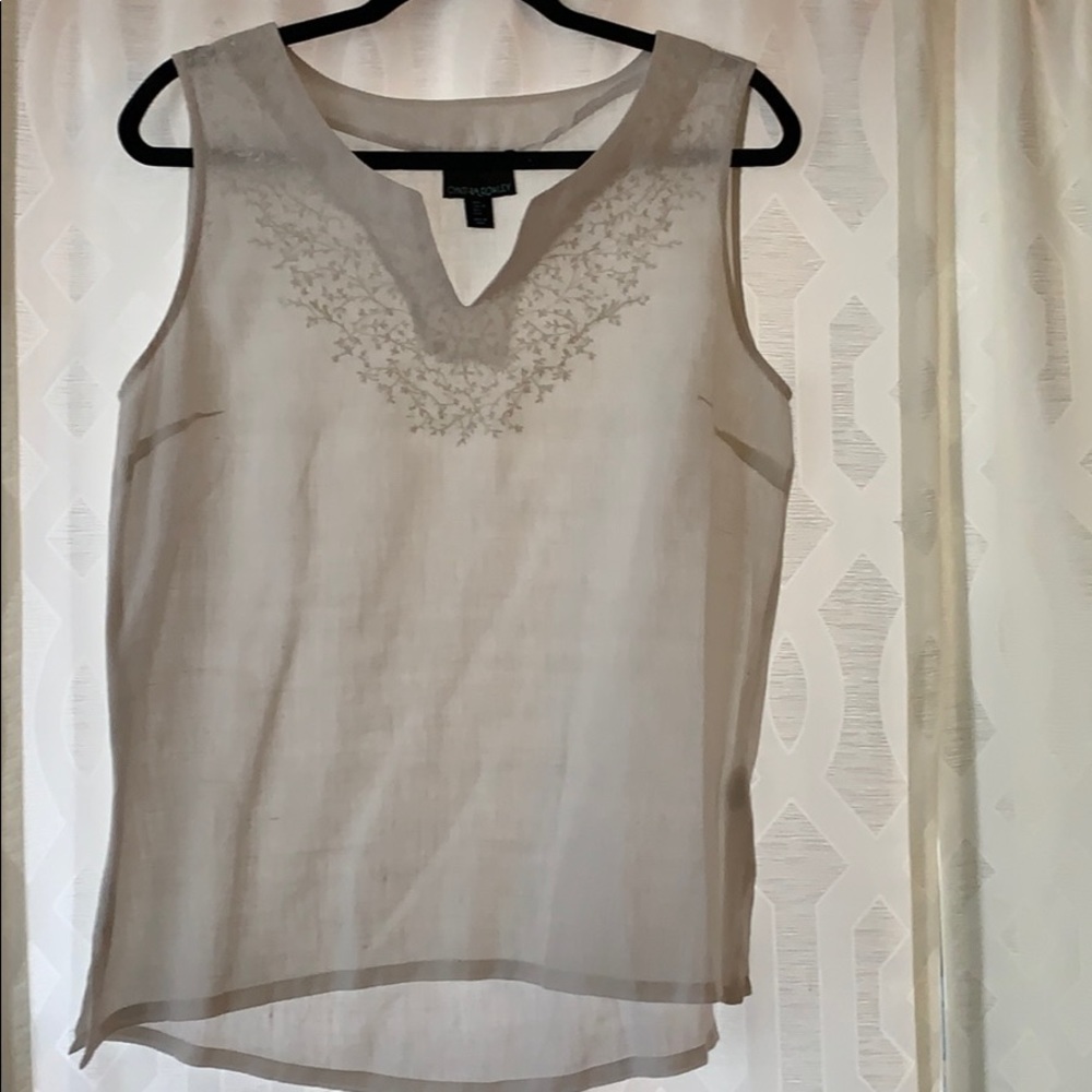 Cynthia Rowley White linen blouse